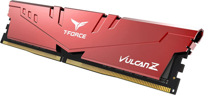 T-Force Vulcan Z DDR4 16GB Kit (2X8Gb) 3200Mhz (PC4-25600) CL16 Desktop Memory Module Ram (Red) - TLZRD416G3200HC16CDC01