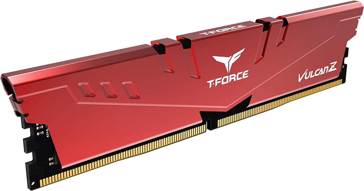 T-Force Vulcan Z DDR4 16GB Kit (2X8Gb) 3200Mhz (PC4-25600) CL16 Desktop Memory Module Ram (Red) - TLZRD416G3200HC16CDC01